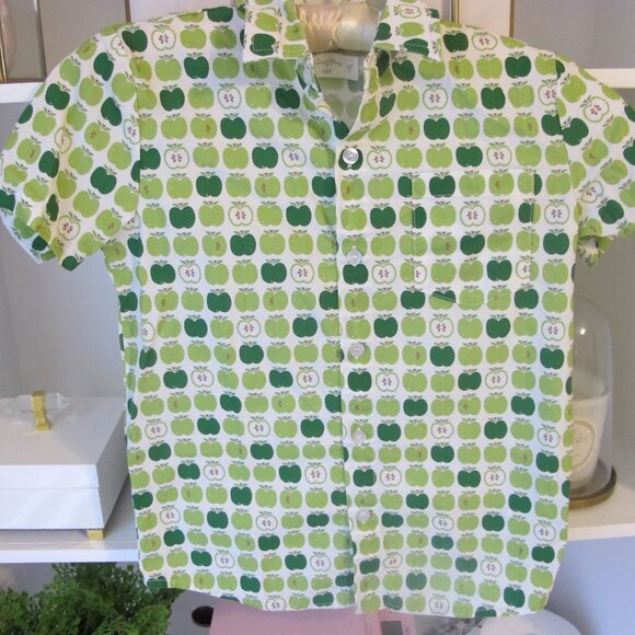 SweetHoney Boy's Apple Collared Shirt Size 10Y EUC - Picture 4 of 7